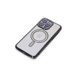 Apple İphone  Pro Max Kılıf Joke Simli Magneticsafe Kılıf - Siyah