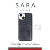 Apple İphone  Kılıf Sara Kartvizitli Deri Kılıf - Kırmızı