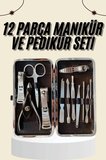 Tırnak Bakımı Tırnak Makası Profesyonel 12 Parça El Ayak Manikür Pedikür Seti