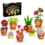 INSOON Etli Çiçekler Bonsai Yapı Setleri, 8 Paket Botanik Koleksiyonu Yapı Taşı Kiti Ev Dekorasyonu