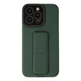 Apple İphone 14 Pro Kılıf Mega Standlı Silikon - Yeşil