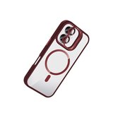 Joko Apple İphone  Remim Lensli Magsafe Standlı Kapak - Bordo