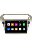 Peugeot 301 Gri Android Carplay Navigasyon Multimedya QLED Ekran-2gb Ram