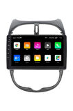 Peugeot 206 Android Carplay Navigasyon Multimedya QLED Ekran-2gb Ram