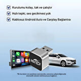 Embatech Araç Içi 2in1 Android Ve Apple Cihazlar Için Kablosuz CarPlay Ve Android Auto Adaptörü (EMT-001)