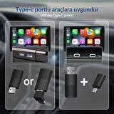 Embatech Araç Içi 2in1 Android ve Apple Cihazlar Için Kablosuz Android Auto ve Carplay Adaptörü (EMT-003)