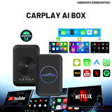 Embatech Carplay Ai Box 4GB+32GB Youtube,netflix,google Play & Kablosuz Carplay&android Auto- Android 14