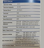 ORBUS 12 Volt 33 Amper (12v 33A) Engelli Araç Aküsü MALEZYA ÜRETİM