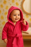 CottonVerse Bebek & Çocuk Kapşonlu Bornoz – %100 Pamuk, Unisex
