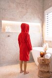CottonVerse Genç & Çocuk Kapşonlu Bornoz – %100 Pamuk, Unisex