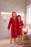 CottonVerse Genç & Çocuk Kapşonlu Bornoz – %100 Pamuk, Unisex