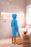 CottonVerse Genç & Çocuk Kapşonlu Bornoz – %100 Pamuk, Unisex