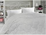 Tek Kişilik Microfiber Yorgan 155x215 Cm Beyaz Silikon Elyaf Soft