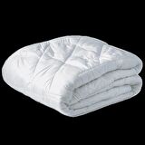 Çift Kişilik Microfiber Yorgan 195x215 Beyaz Silikon Elyaf Soft 