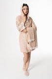 Flora Gelin Bornoz Set 5 Parça Dantelli Çeyizlik Takım