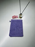 16x21 cm Lila Havlu Banyo Kesesi %100 Pamuklu