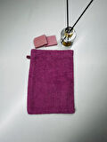 16x21 cm Pembe Havlu Banyo Kesesi %100 Pamuklu