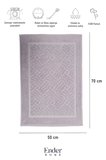 50x70 Cm Jakarlı Dalga Desen Pamuklu Banyo Paspası