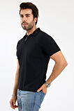 Erkek Fermuarlı Jakarlı Çizgi Kabartmalı T-Shirt
