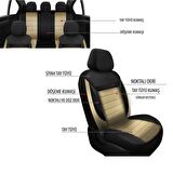 NiCe Shop Volkswagen Tiguan 2008-2013 Uyumlu Koltuk Kılıfı Enigma Serisi - Bej