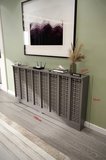 Petek Kaplama Modern Radyatör Kapatma Ünitesi Ön Panel MDF Tasarım İç ölçü 156 cm Dış Ölçü 160 cm DESEN8