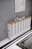 Petek Kaplama Modern Radyatör Kapatma Ünitesi Ön Panel MDF Tasarım İç ölçü 156 cm Dış Ölçü 160 cm DESEN5