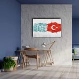 Bayrak Dekoratif Kanvas Duvar Tablosu
