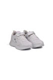 Unisex Çocuk Beyaz Cırtlı Bağcıklı Sneaker Günlük Rahat Spor Ayakkabı
