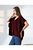 Düğme Detaylı Asimetrik Triko Bluz
