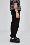Erkek Oversize  Basic Siyah Jogger Pantolon