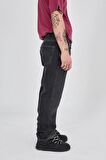 Erkek Baggy Relaxed Siyah Yıkamalı Pantolon