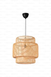 Sinnerlig Bambu Avize 50cm- İskandinav, Modern, Bohem, Rattan Avize, Aydınlatma