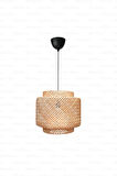 Sinnerlig Bambu Avize 30cm - Iskandinav, Modern, Bohem, Rattan Avize, Aydınlatma