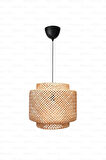 Sinnerlig Bambu Avize 40cm- İskandinav, Modern, Bohem, Rattan Avize, Aydınlatma