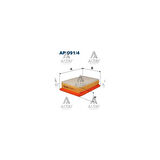 Marea Bravo Brava 94-02 1.4-1.6-2.0 Hava Filtre - Flt-Ap091/4 - 46481588 