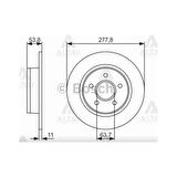 Connect 02- Arka Düz 278-5 Fren Diski - Bsh-0986479S51 - 2T142A315Bc 