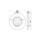 A6 A7 Q5 10- Pro Özel Kaplama Fren Diski Ön 345Mm - Mhr-03605 - 4G0615301G 