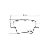 207/307/C4 Fren Balatası Arka 06- Gdy 101213 425476 