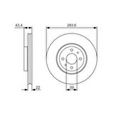 Linea/Bravo/Doblo Fren Diski Ön 283,6 Mm Adet Fiyat 07- Bch 0986479S01 46455892 