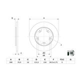 Transit V-363 Fren Diski Arka Adet Fiyat Tek Teker 5 Bijon 14- Bch 0986479F44 Kk31 2A315 Aa 