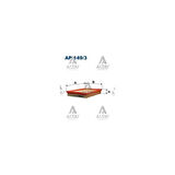 Polo Golf4 Bora A3 Toledo Leon 03- 1.4-1.6 16V-1.4 Hava Filtre - Flt-Ap149/3 - 036198620 