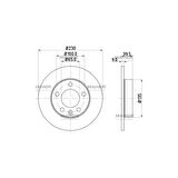 Golf4 Bora A3 Toledo Leon Polo Octavia Arka 232Mm Fren Diski - Ayd-50156 - 1J0615601P 
