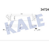 Egea 15- 500L 12- 1.3 -1.6 İntercool Turbo Radyatör - Kle-347245 - 51887954 