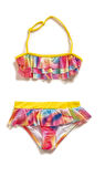 Endeep Kız Çocuk Volanlı Desenli Bikini Takımı