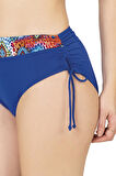 Endeep Kadın Büyük Beden Balenli Destekli Geometrik Desenli Bikini Takımı