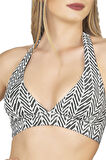 Endeep Kadın Zigzag Desenli Toparlayıcı Bikini Takımı