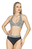 Endeep Kadın Zigzag Desenli Toparlayıcı Bikini Takımı