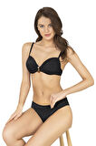Endeep Kadın Destekli Dokulu Siyah Bikini Takımı