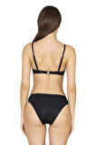Endeep Kadın Destekli Dokulu Siyah Bikini Takımı