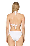 Endeep Kadın Dokulu Aksesuarlı Beyaz Bikini Takımı